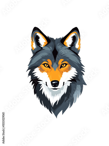 Wolf hand drawn paint art illustration painting isolated white background transparent png