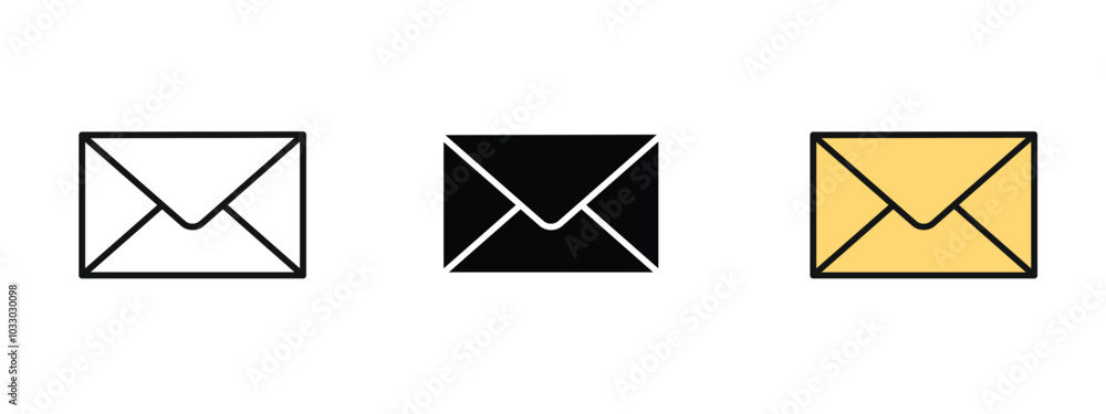 e mail icon, set of email icons, Mail icon in outline, silhouette and editable colors in unexpandable vector form, e mail icon, set of email icons, Mail icon in outline, silhouette and editable colors in unexpandable vector form,