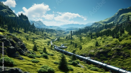 Pipeline through Mountain Valley