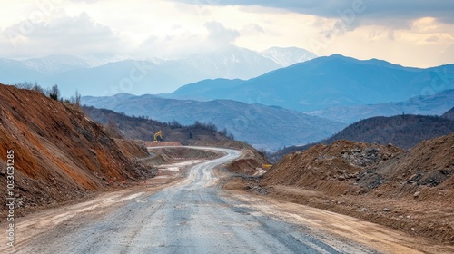 Winding Road Through Mountainous Terrain