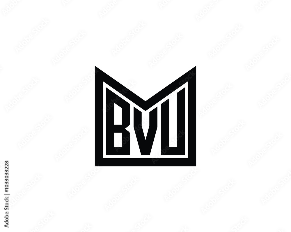 BVU logo design vector template. BVU BVU logo design vector template. BVU