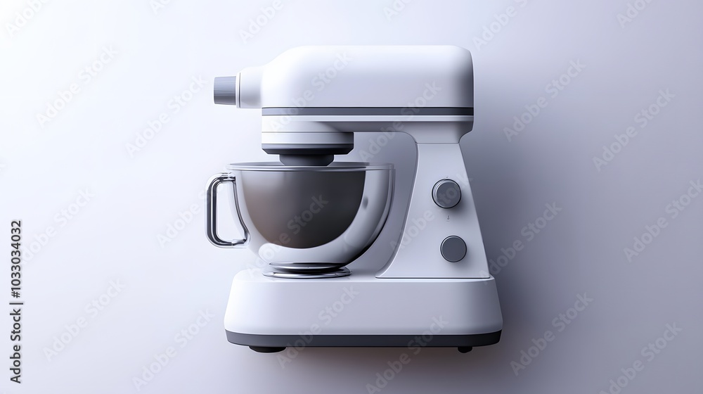 Modern kitchen mixer for baking on a white background. Modern kitchen mixer for baking on a white background.