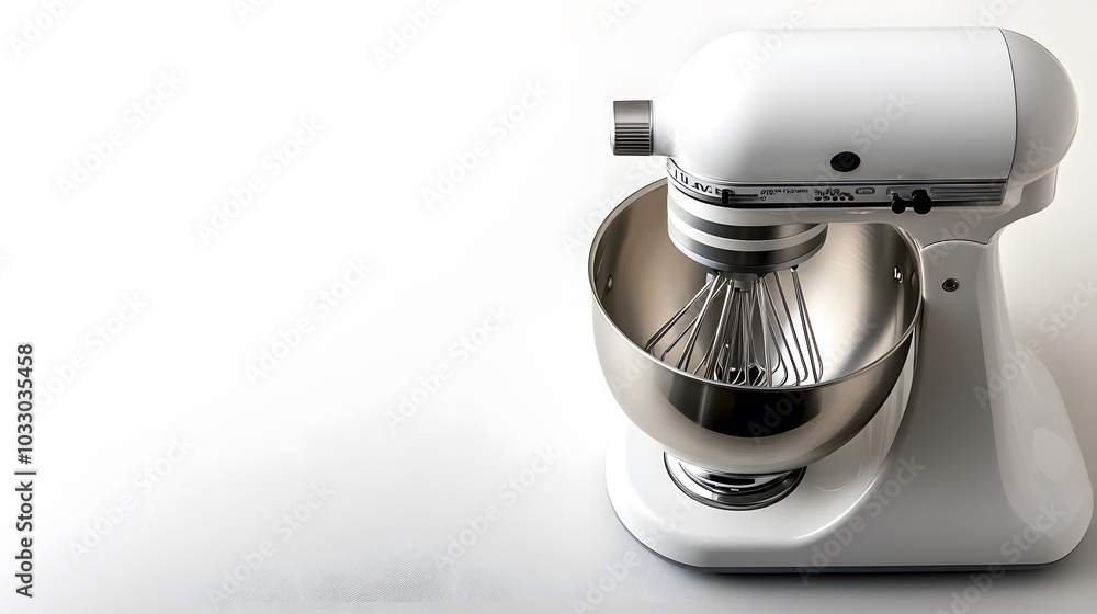 Modern kitchen mixer for baking on a white background. Modern kitchen mixer for baking on a white background.