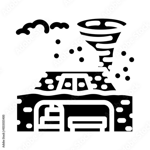 shelter hurricane disaster glyph icon vector. shelter hurricane disaster sign. isolated symbol illustration