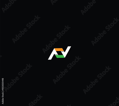 Letters AV or VA structure logo design idea for brand use. 