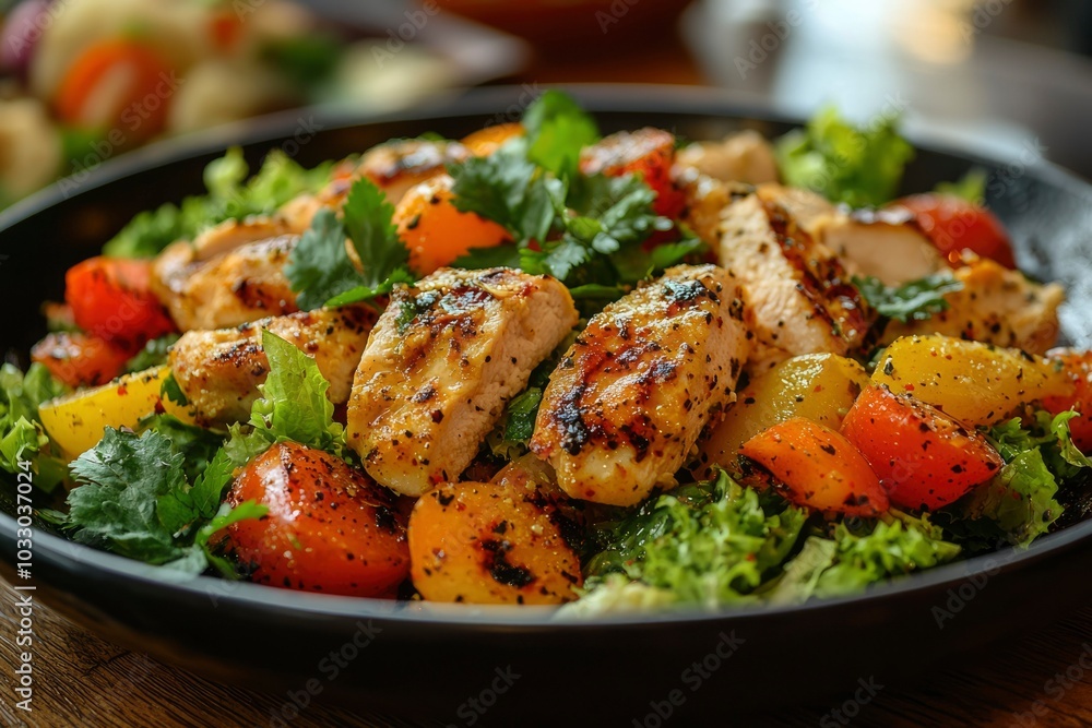 Grilled Chicken Salad with Tomatoes and Cilantro Grilled Chicken Salad with Tomatoes and Cilantro