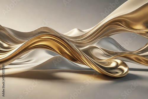 Flowing gold fabric silk satin luxury high quality background