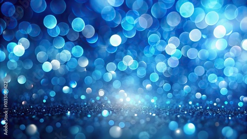 Abstract aerial blue bokeh background with a soft light effect