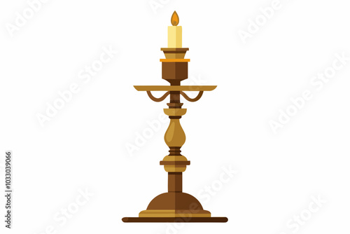 Candle in a candlestick icon