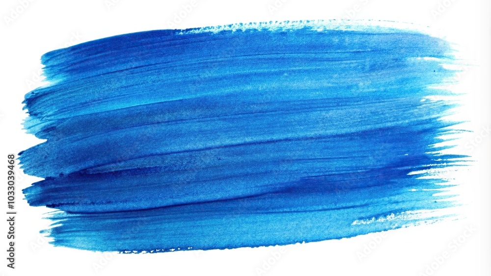 abstract blue paint brush strokes in watercolor isolated against white background texture paper abstract blue paint brush strokes in watercolor isolated against white background texture paper