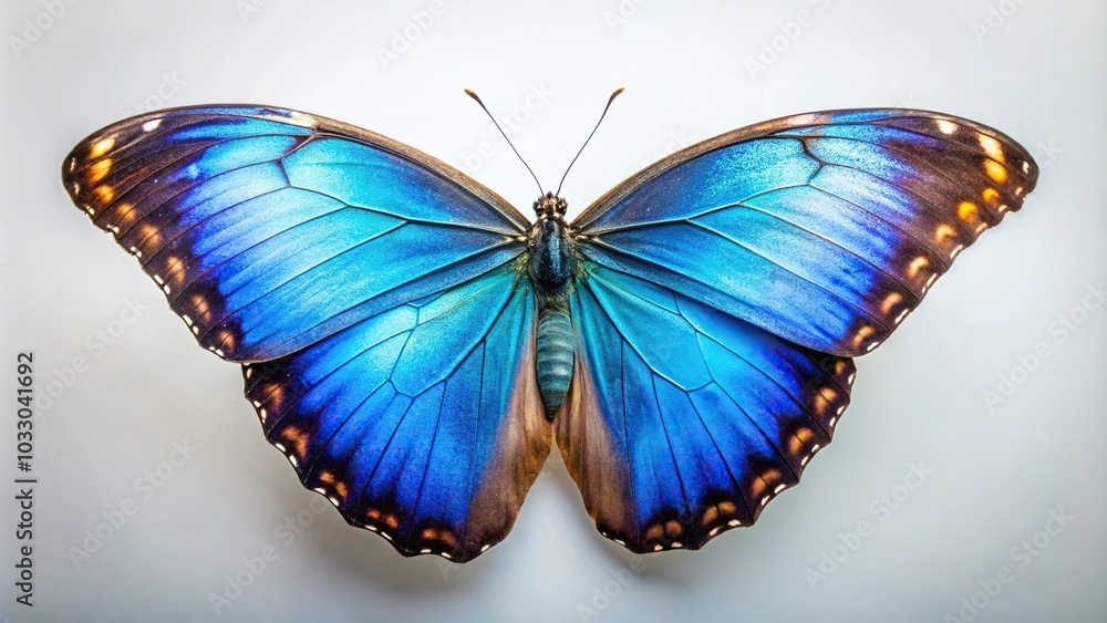 Fototapeta premium Low angle view of butterfly wing textures, Morpho and Ulysse butterfly, background