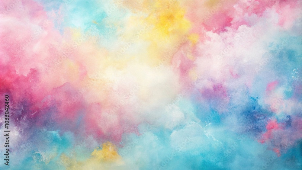 Abstract pastel background with watercolor acrylic textures in shades of pink, gray, blue, and yellow Abstract pastel background with watercolor acrylic textures in shades of pink, gray, blue, and yellow
