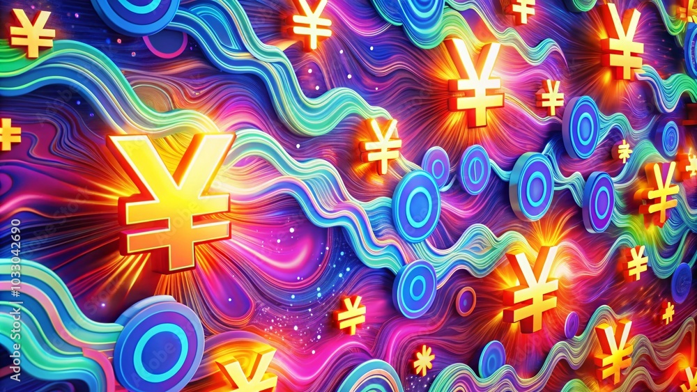 Abstract Retro Yen Currency Animation in High Dynamic Range for Financial Design Projects Abstract Retro Yen Currency Animation in High Dynamic Range for Financial Design Projects