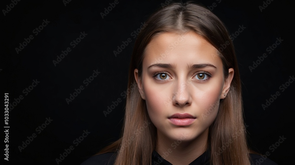 Beautiful young woman studio portrait, isolated Beautiful young woman studio portrait, isolated