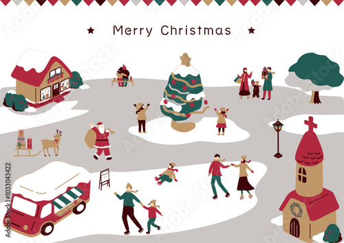 クリスマスを楽しむ人達