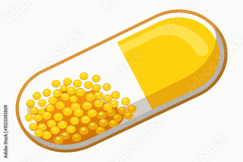  Antibiotic pill capsules fallling