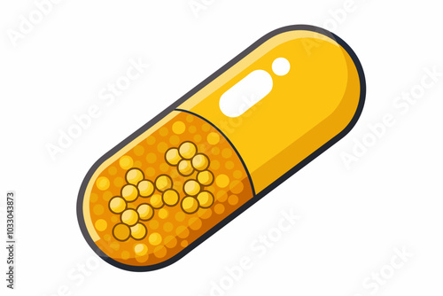  Antibiotic pill capsules fallling