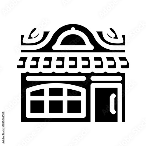 Wallpaper Mural restaurant vegan food glyph icon vector. restaurant vegan food sign. isolated symbol illustration Torontodigital.ca