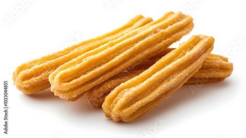 Churros isolated on white background. 