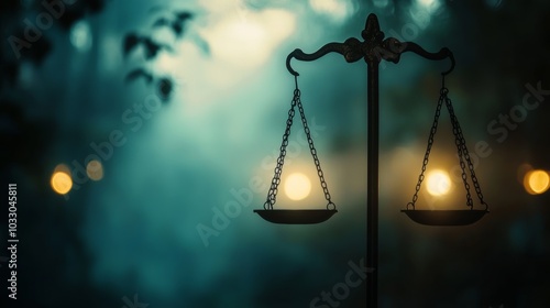 A conceptual image of a professional weighing moral choices in business, with "right" and "wrong" symbols represented as balancing scales