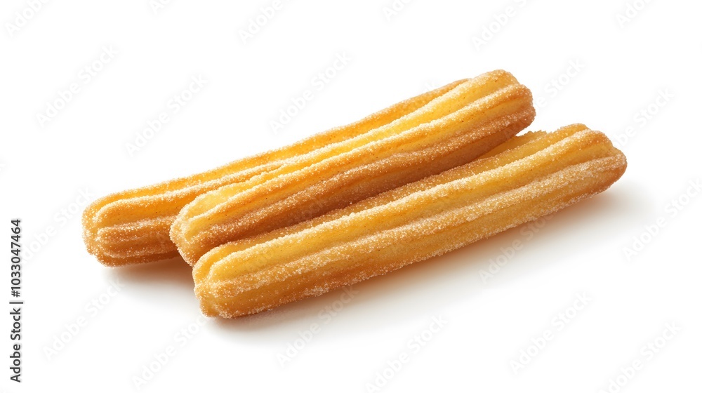 Churros isolated on white background. Churros isolated on white background.