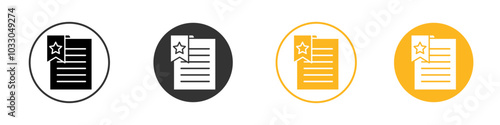 Bookmark icon black and white vector outline sign