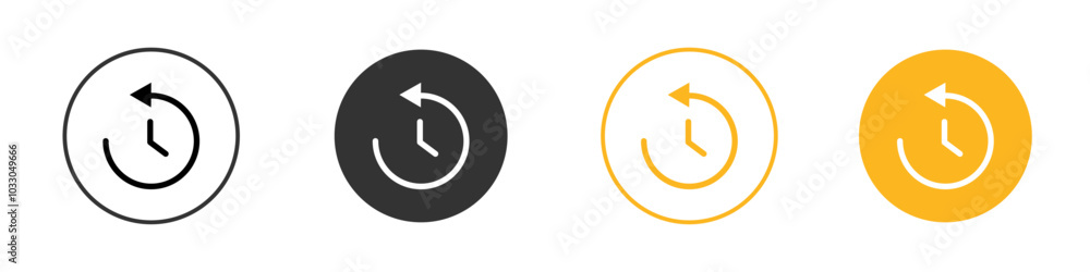 counterclockwise rotation icon black and white vector outline sign counterclockwise rotation icon black and white vector outline sign