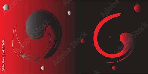 illustration of two images of the number six with different characteristics