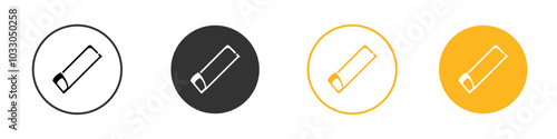 hacksaw icon black and white vector outline sign