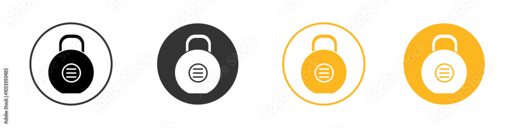 kettlebell icon black and white vector outline sign kettlebell icon black and white vector outline sign