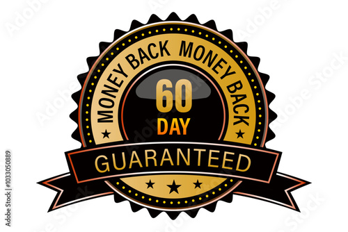 High quality 60 day money back guaranteed golden and blackish badge