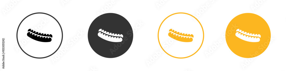 sausages icon black and white vector outline sign sausages icon black and white vector outline sign