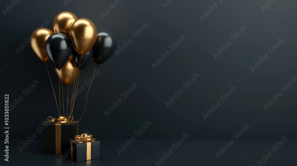 Luxury Black and Gold Celebration Background Luxury Black and Gold Celebration Background