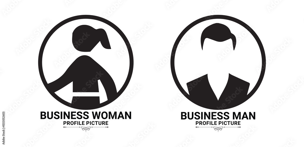 Silhouette head, avatar face, person icon people. Male and female profile. Business Man and Woman profile photo.Vector illustration eps 10 Silhouette head, avatar face, person icon people. Male and female profile. Business Man and Woman profile photo.Vector illustration eps 10