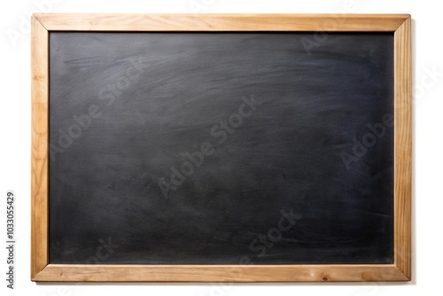 Empty black chalkboard background in tilted angle