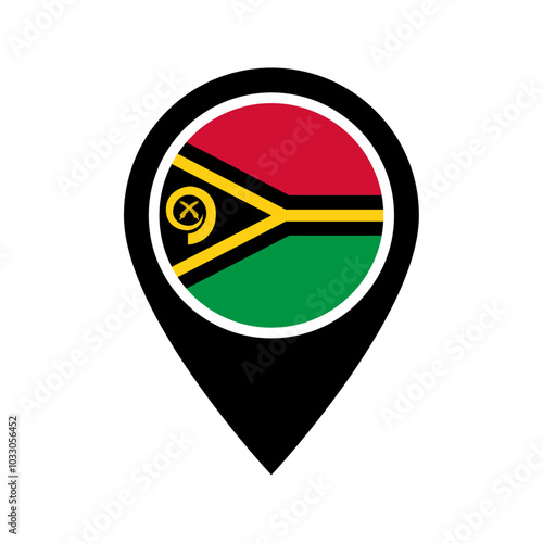 Vanuatu flag location icon