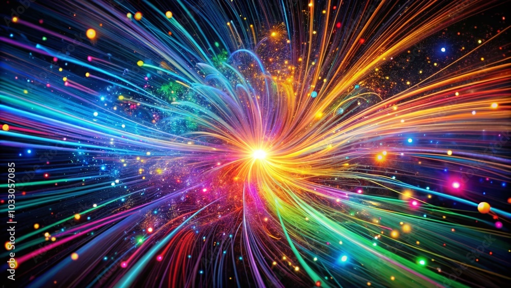 Colorful Particle Trails Burst - Dynamic Double Exposure Photography for Visual Effects Colorful Particle Trails Burst - Dynamic Double Exposure Photography for Visual Effects