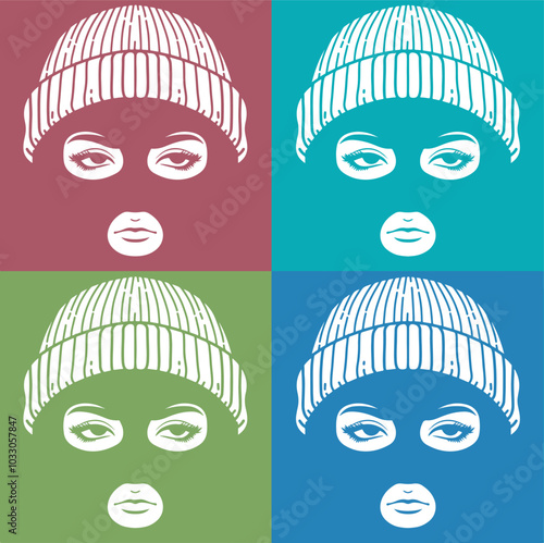 Ski mask character design art