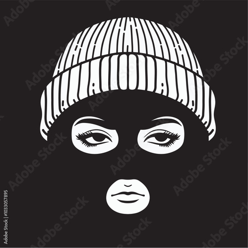 Ski mask character design art
