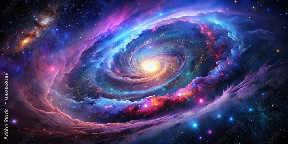 Cosmic Nebula Portrait: Swirling Gases and Dazzling Stars in a Galactic Canvas Cosmic Nebula Portrait: Swirling Gases and Dazzling Stars in a Galactic Canvas