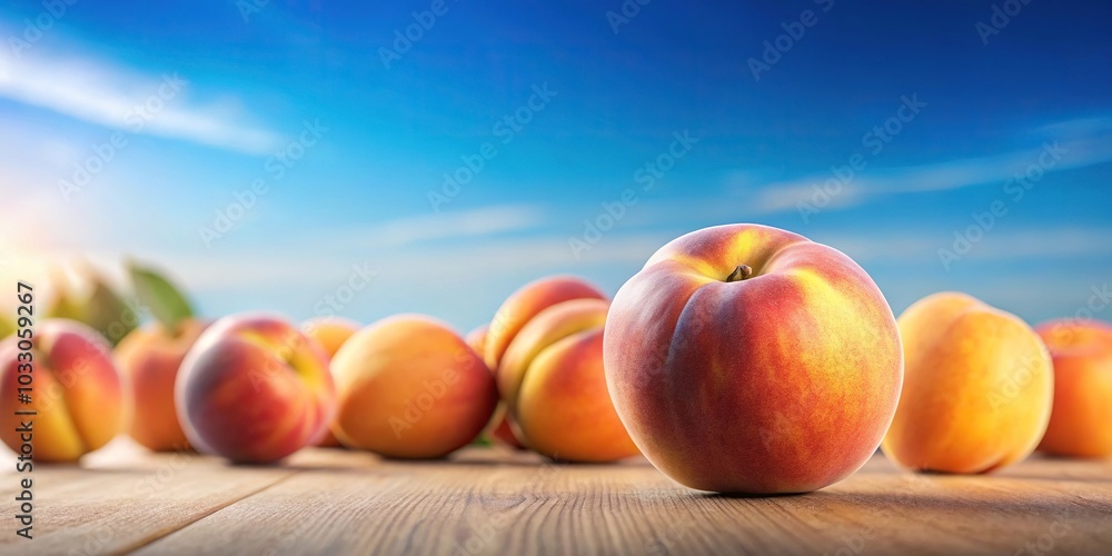 Forced perspective abstract peachy background with blue sky inside Forced perspective abstract peachy background with blue sky inside