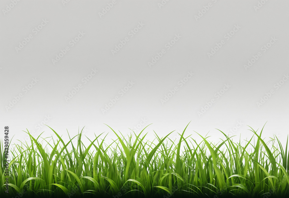 Fototapeta premium green grass on a white background