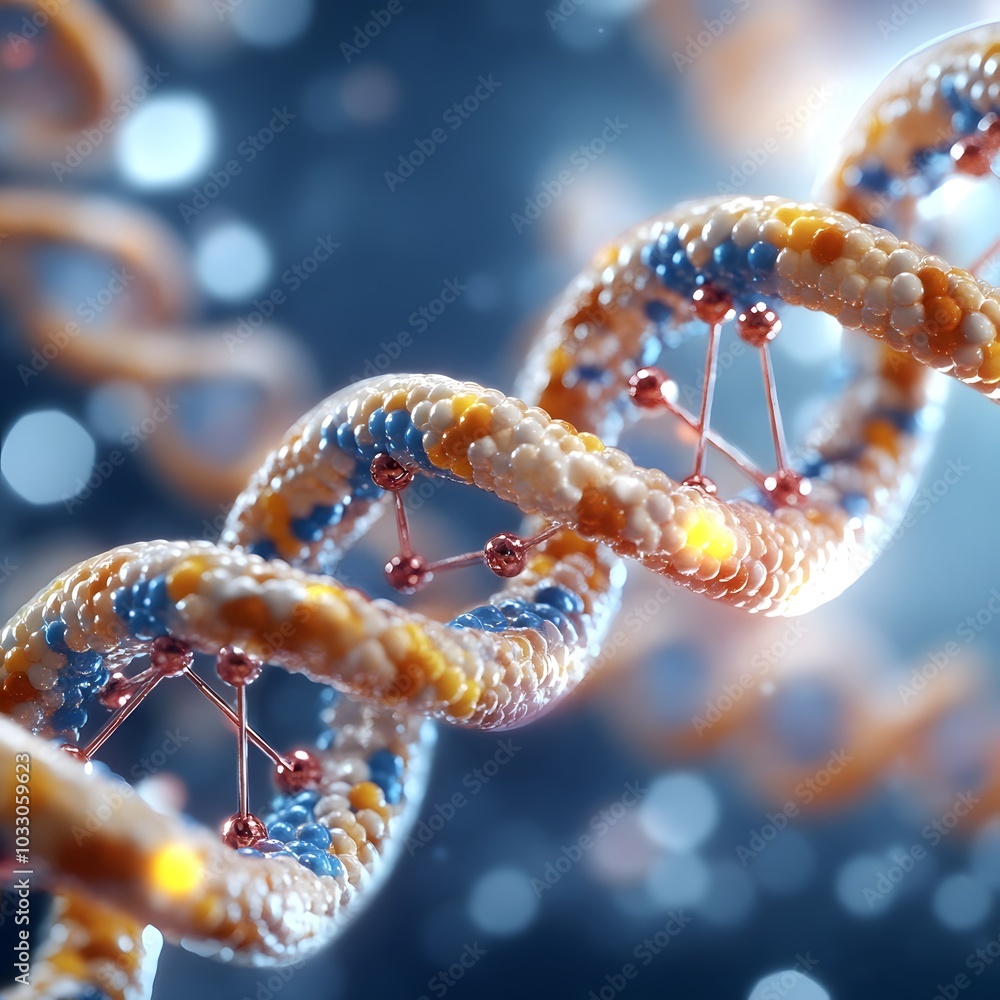 A visually stunning representation of DNA strands, showcasing intricate structures and vibrant colors, reflecting the essence of genetic science. A visually stunning representation of DNA strands, showcasing intricate structures and vibrant colors, reflecting the essence of genetic science.