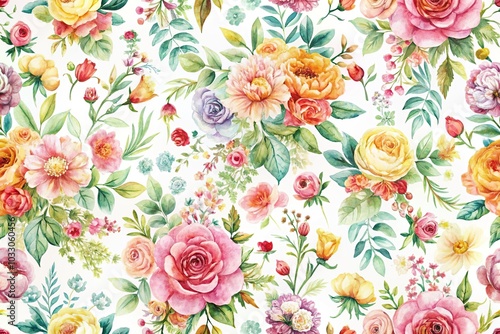 watercolor floral pattern