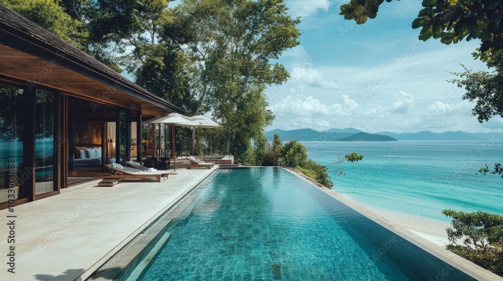Fototapeta premium A luxury travel guidebook highlighting exclusive destinations, with lavish accommodations and private tours to exotic locations