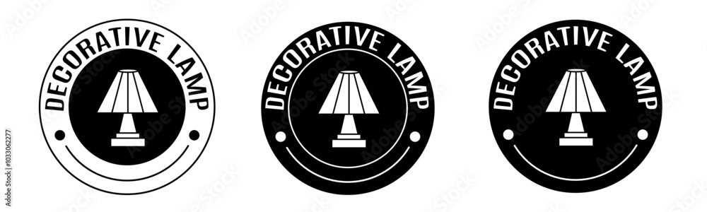 Black and white illustration of decorative lamp icon in flat. Stock vector. Black and white illustration of decorative lamp icon in flat. Stock vector.