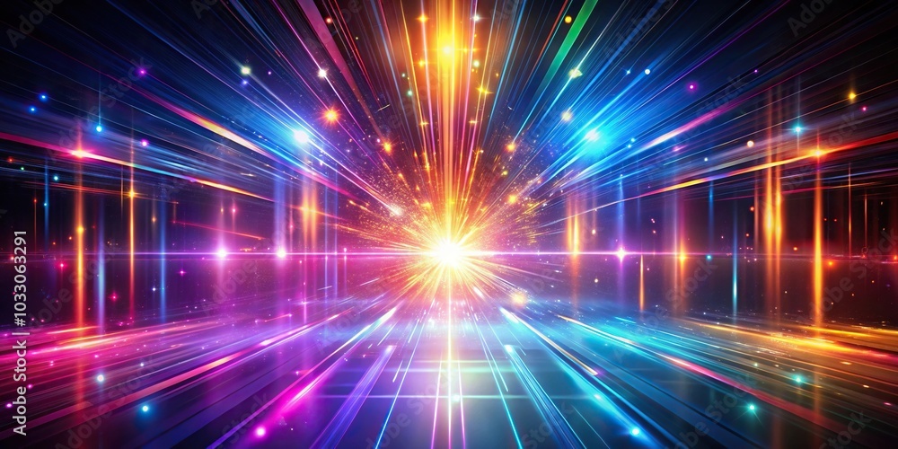 Obraz premium High angle abstract background with glowing lights futuristic colorful abstract wallpaper