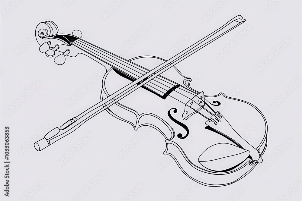 Obraz premium A violin isolated on white