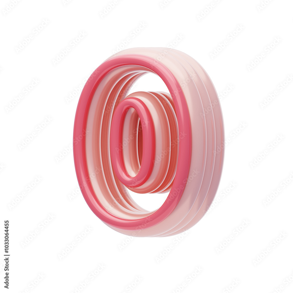 3D Colorful Puzzle Piece Number 0. 3D Icon 3D Colorful Puzzle Piece Number 0. 3D Icon