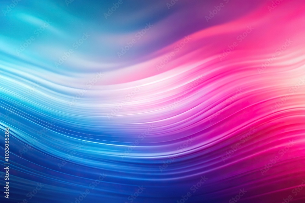 Obraz premium Luminous abstract background with gradient blur in pink and blue tones resembling waves